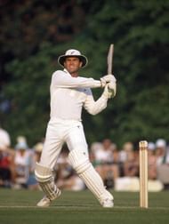 Martin Crowe batting for New Zealand during the match between Lavinia Duchess of Norfolk's XI and New Zealand at Arundel, 6th May 1990. New Zealand won by 7 wickets. (Getty Images)